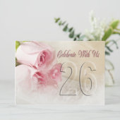 26年の記念日パーティの招待状 招待状 (スタンド正面)