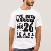 26年間の結婚生活 おめでとう Tシャツ (正面)