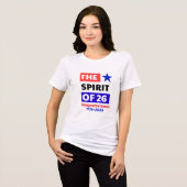 26感じ年の精神: 1500年 トライブレンドTシャツ (正面全面)