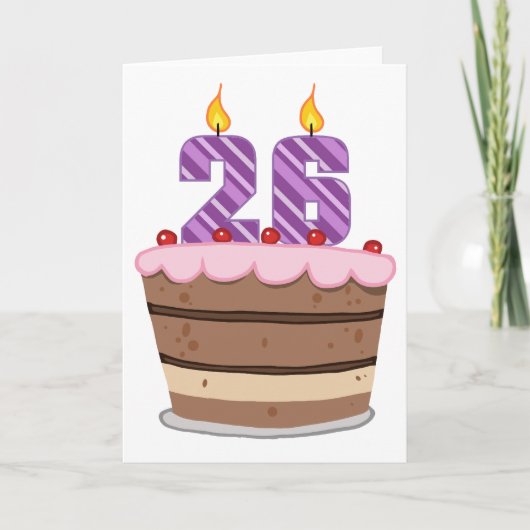 26歳のお誕生日ケーキ カード (正面)