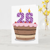 26歳のお誕生日ケーキ カード (黄色い花)