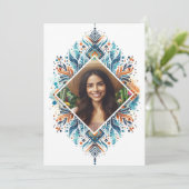 26歳のボホスタイルの写真入り招待状 招待状 (スタンド正面)