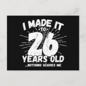 26歳の皮肉なミーム 面白い26歳の誕生日 ポストカード (正面)