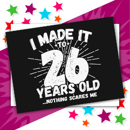 26歳の皮肉なミーム 面白い26歳の誕生日 ポストカード