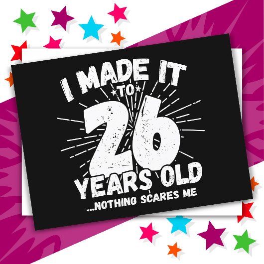 26歳の皮肉なミーム 面白い26歳の誕生日 ポストカード
