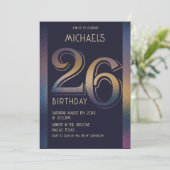 26歳の誕生日の招待状 招待状 (スタンド正面)