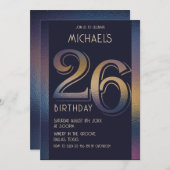26歳の誕生日の招待状 招待状 (正面/裏面)
