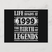 26歳の誕生日 1999 レジェンド 26歳の誕生日プレゼント ポストカード (正面)