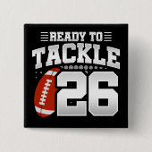 26歳タックルサッカーパーティー26誕生日 缶バッジ (正面)