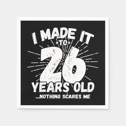26歳皮肉ミームおもしろい26誕生日 スタンダードカクテルナプキン (正面)