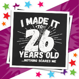 26歳皮肉ミームおもしろい26誕生日 スタンダードカクテルナプキン