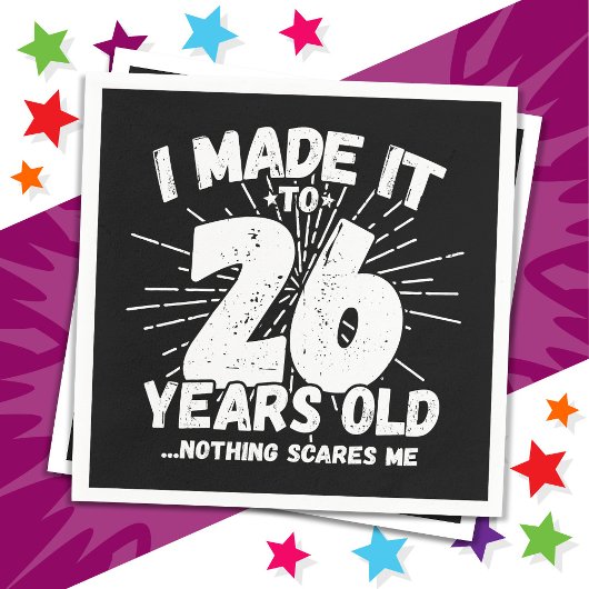 26歳皮肉ミームおもしろい26誕生日 スタンダードカクテルナプキン