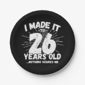 26歳皮肉ミームおもしろい26誕生日 ペーパープレート (正面)