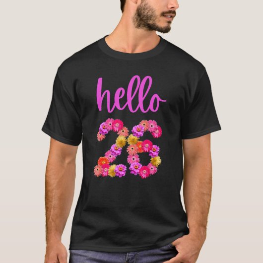 26歳誕生日フラワーハロー26その私の26th B Tシャツ (正面)