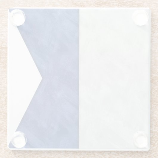 26水彩の海の旗から航海の選択 ガラスコースター (裏面)