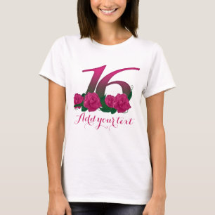 26番目のパーソナライズされたカスタマイズ可能な16テンプレート Tシャツ