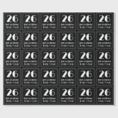 26番目の誕生日-インスパイアアールデコルック"26",名前 ラッピングペーパー (フラット)
