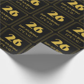 26番目の誕生日-インスパイアアールデコルック"26" & Name ラッピングペーパー (角)