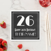 26誕生日インスパイア~アールデコルック"26",名前 スタンダードランチョンナプキン (インサイチュ)
