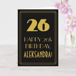 26誕生日インスパイア～アールデコルック"26" & Name カード