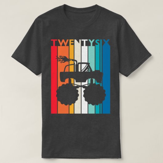 26誕生日ギフトモンスタートラックシャツ26歳 Tシャツ (デザイン正面)