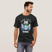 26誕生日ゲーマー次レベル26ゲーミングコントローラー Tシャツ (正面フル)