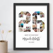 26誕生日第26カスタム号写真コラージュ ポスター