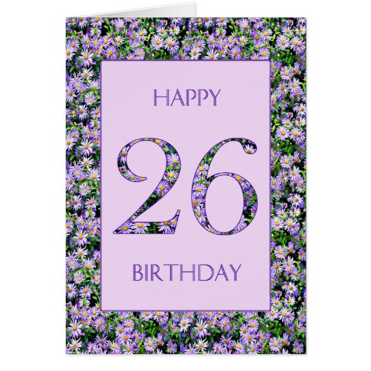 26誕生日紫デイジー (正面)