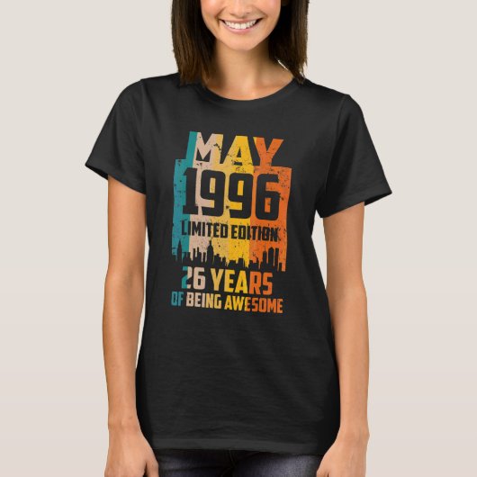 26誕生日1996素晴らし年5月以来26年 Tシャツ (正面)
