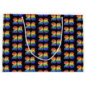 26誕生日:おもしろいレインボーイベント第26パターン ラージペーパーバッグ (裏面)