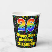 26誕生日:おもしろい音楽ノートPattern, Rainbow 26 紙コップ (裏面)