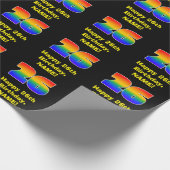 26誕生日:おもしろい、カラフルレインボーインスパイア# 26 ラッピングペーパー (角)