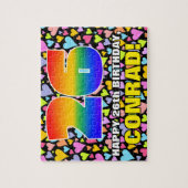 26誕生日—おもしろい、愛するハートシェイプ+「26」 ジグソーパズル (縦)