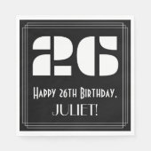 26誕生日:インスパイアアールデコ検索"26" +名前 スタンダードランチョンナプキン (正面)
