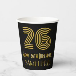 26誕生日:インスパイアアールデコ「26」の外観と名前 紙コップ