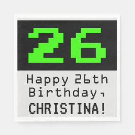 26誕生日 – ネディ/オタク系のスタイル「26」と名前 スタンダードランチョンナプキン