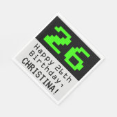 26誕生日 – ネディ/オタク系のスタイル「26」と名前 スタンダードランチョンナプキン (角)