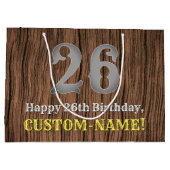 26誕生日: Country インスパイア Western  Look, Name ラージペーパーバッグ (裏面)