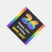 26誕生日: Rainbow Spectrum # 26,名前をカスタムする スタンダードランチョンナプキン (角)