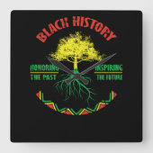 26黒人歴月アフリカのプライド衣装贈呈 スクエア壁時計 (正面)