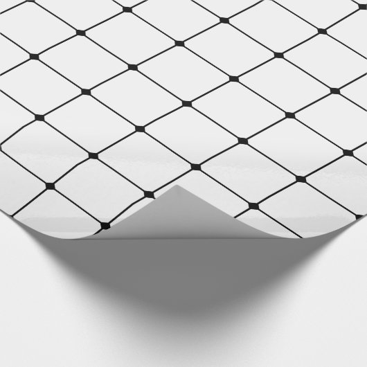 260216グリッド – 黒（白） ラッピングペーパー (角)