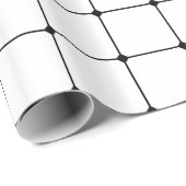 260216グリッド – 黒（白） ラッピングペーパー (ロールコーナー)