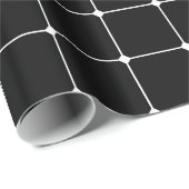 260216 Grid v2 – 黒の白 ラッピングペーパー (ロールコーナー)