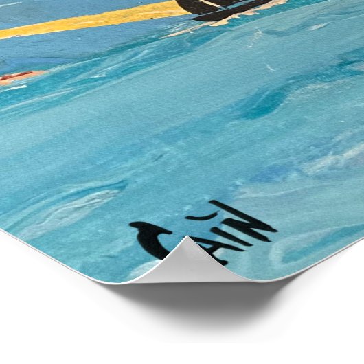 261.クジラと灯台 ポスター (角)