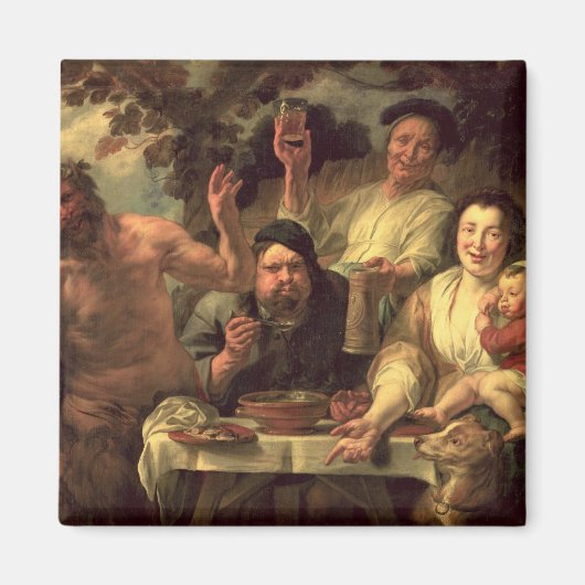 263.サテュロと農夫 マグネット (正面)