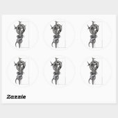 263.ヘビと剣 ラウンドシール (シート)