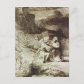 263.庭の苦悩 ポストカード (正面)