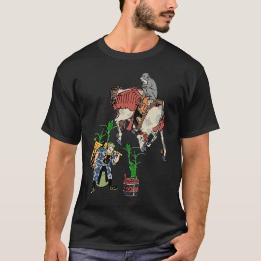 263.消防士とサル Tシャツ (正面)