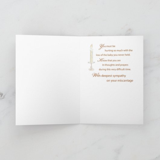 2642の名誉の天使のベビーの蝋燭 カード (内部)