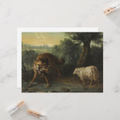 264.オオカミと仔ヒツジ カード (正面/裏面インサイチュ)